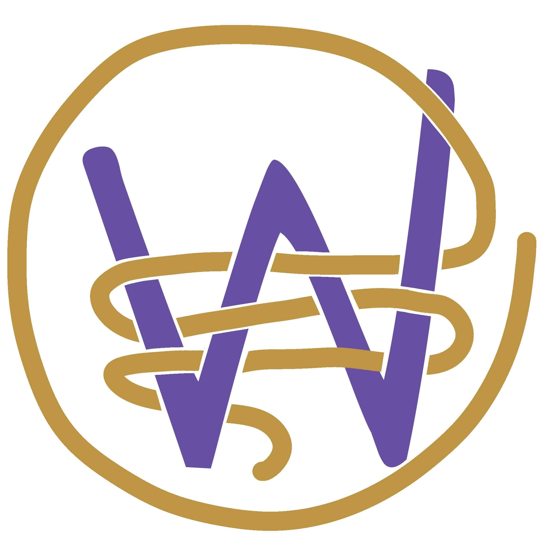 Warpsters logo is a W in a lasso with the ends woven through the letter